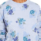 Moletom feminino Karen Scott com estampa floral azul tamanho pequeno