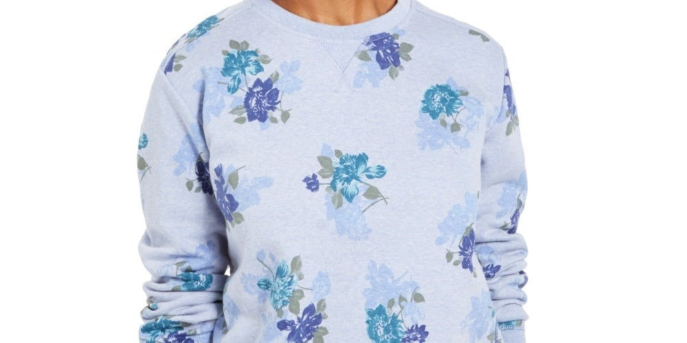 Moletom feminino Karen Scott com estampa floral azul tamanho pequeno