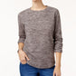 Karen Scott Sport Space-Dye Microfleece Top Feminino Azul Tamanho Extra Grande