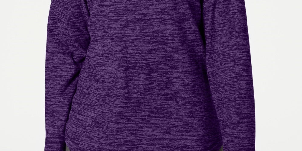 Karen Scott Sport Space-Dye Microfleece Top Feminino Roxo Tamanho P