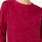 Karen Scott Moletom Feminino Marled Roxo Tamanho Pequeno Médio
