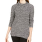 Suéter feminino estilo &amp; co, pulôver de malha pointelle, preto, tamanho médio