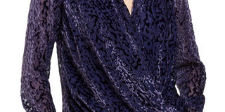 Blusa Alfani Feminina Velvet Burnout Roxa Tamanho Pequeno