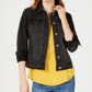 Jaqueta jeans feminina Style &amp; Co preta tamanho pequeno médio