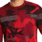 Suéter masculino Alfani Abstract Jacquard com gola redonda, vermelho, tamanho XX-G