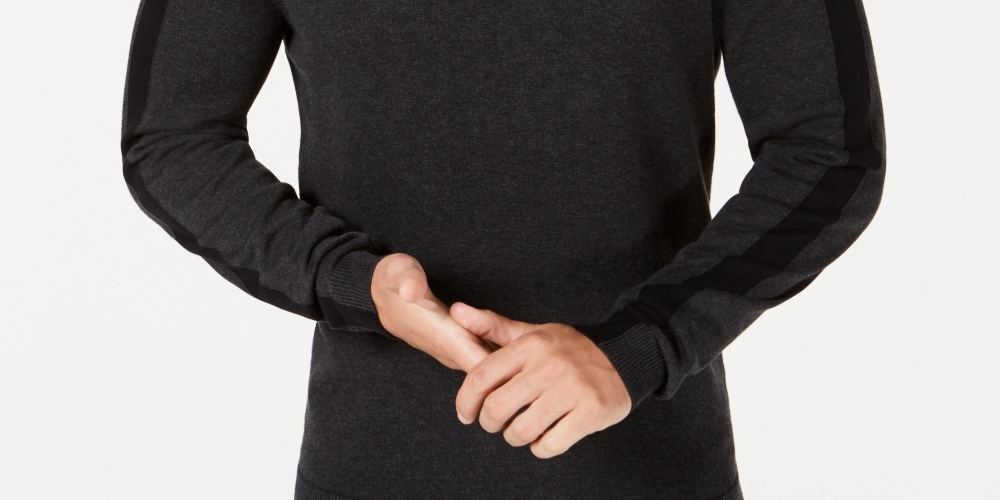 Alfani Masculino Color Blocked Gola Alta Preta Tamanho XX-Grande