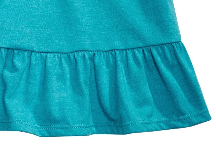 Túnica de algodão com estampa floral First Impressions para bebê menina, azul, tamanho 18 meses