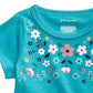Túnica de algodão com estampa floral First Impressions para bebê menina, azul, tamanho 24 meses