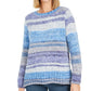 Suéter Feminino em Chenille com Tintura Espacial Estilo &amp; Co Azul Marinho Tamanho XX-Grande