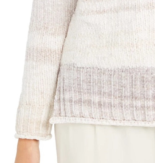 Suéter Feminino Estilo &amp; Co Chenille Tingido com Espaço Branco Tamanho P