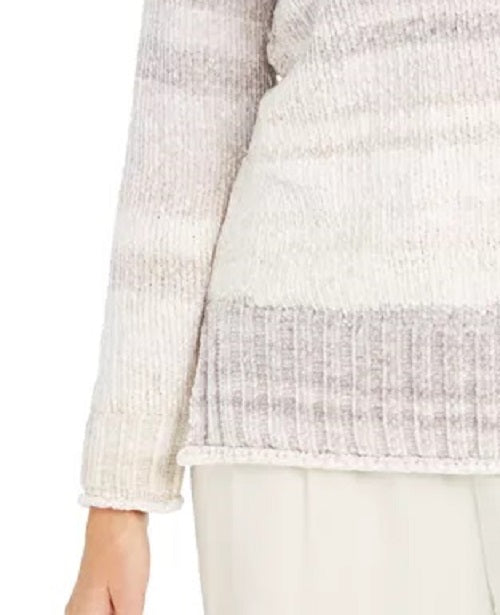 Suéter Feminino em Chenille Tingido com Estampa Espacial, Branco, Tamanho XX-G