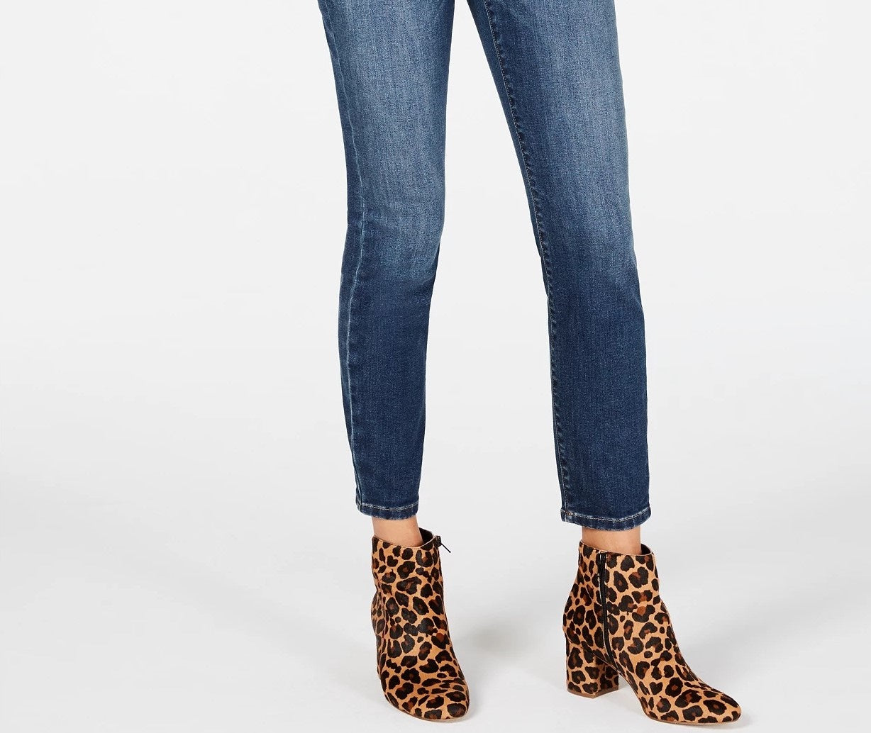 Calça jeans skinny feminina Petite Tummy-Control da INC International Concepts, azul, tamanho 10 P