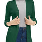 Cardigan feminino canelado aberto Maison Jules, verde, tamanho pequeno