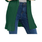 Cardigan feminino canelado aberto Maison Jules, verde, tamanho pequeno