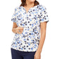 Karen Scott Top Henley Estampado Feminino Amarelo Tamanho X-S