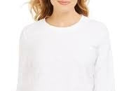 Moletom feminino Karen Scott com estampa de bolinhas, branco, tamanho pequeno, médio