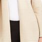 Cardigan feminino Alfani metálico com frente aberta, bege, tamanho extragrande