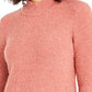 Suéter feminino Alfani com gola falsa e bouclé, rosa, tamanho XX-G
