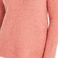 Suéter feminino Alfani com gola falsa e bouclé, rosa, tamanho XX-G
