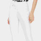 Calça skinny cropped feminina INC International Concepts, branca, tamanho 16