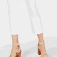 Calça skinny cropped feminina INC International Concepts, branca, tamanho 16