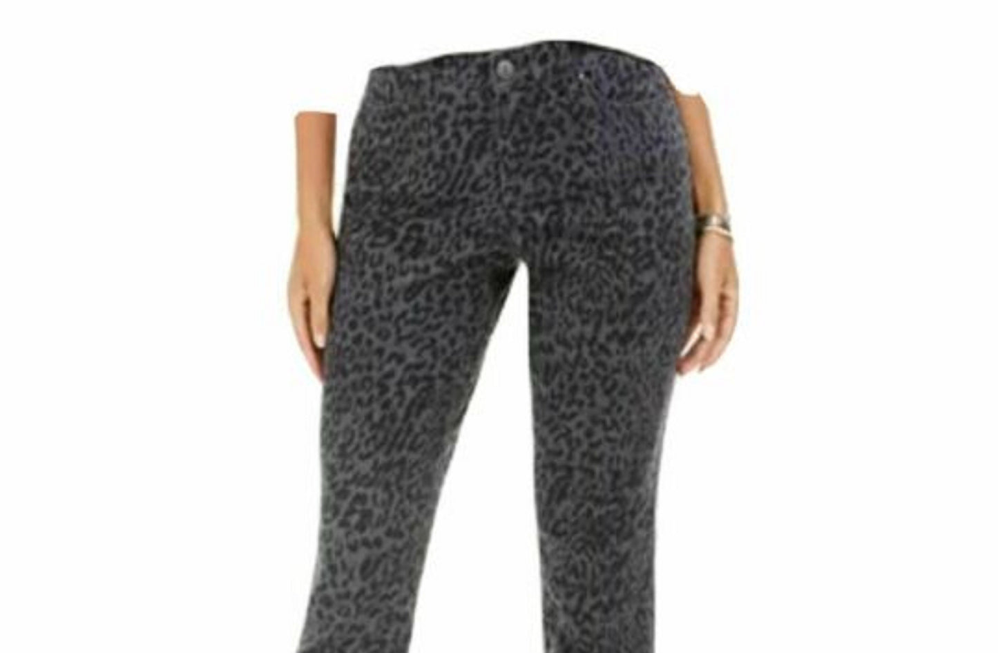 Calça jeans skinny estampada feminina Style &amp; Co Curvy-Fit cinza tamanho 16