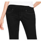 Jeans feminino estilo &amp; co Ella Pull On Bootcut preto tamanho X-S