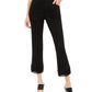 Calça jeans feminina com franjas e perna reta, tamanho 12, preta, da INC International Concepts