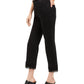 Calça jeans feminina com franjas e perna reta, tamanho 12, preta, da INC International Concepts