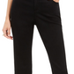 Calça jeans feminina com franjas e perna reta, tamanho 6, preta, da INC International Concepts