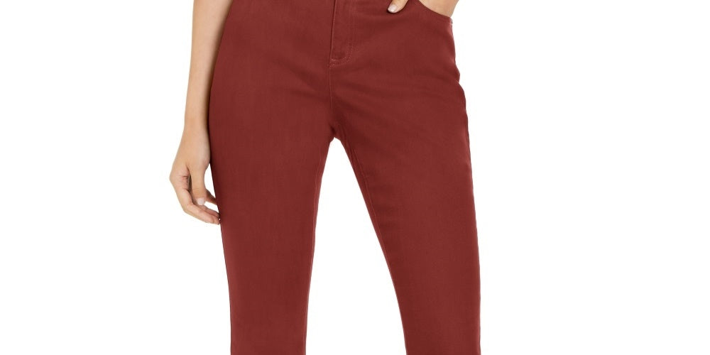 Calça jeans skinny feminina Incessentials Curvy-Fit da INC International Concepts, vermelha, tamanho 4