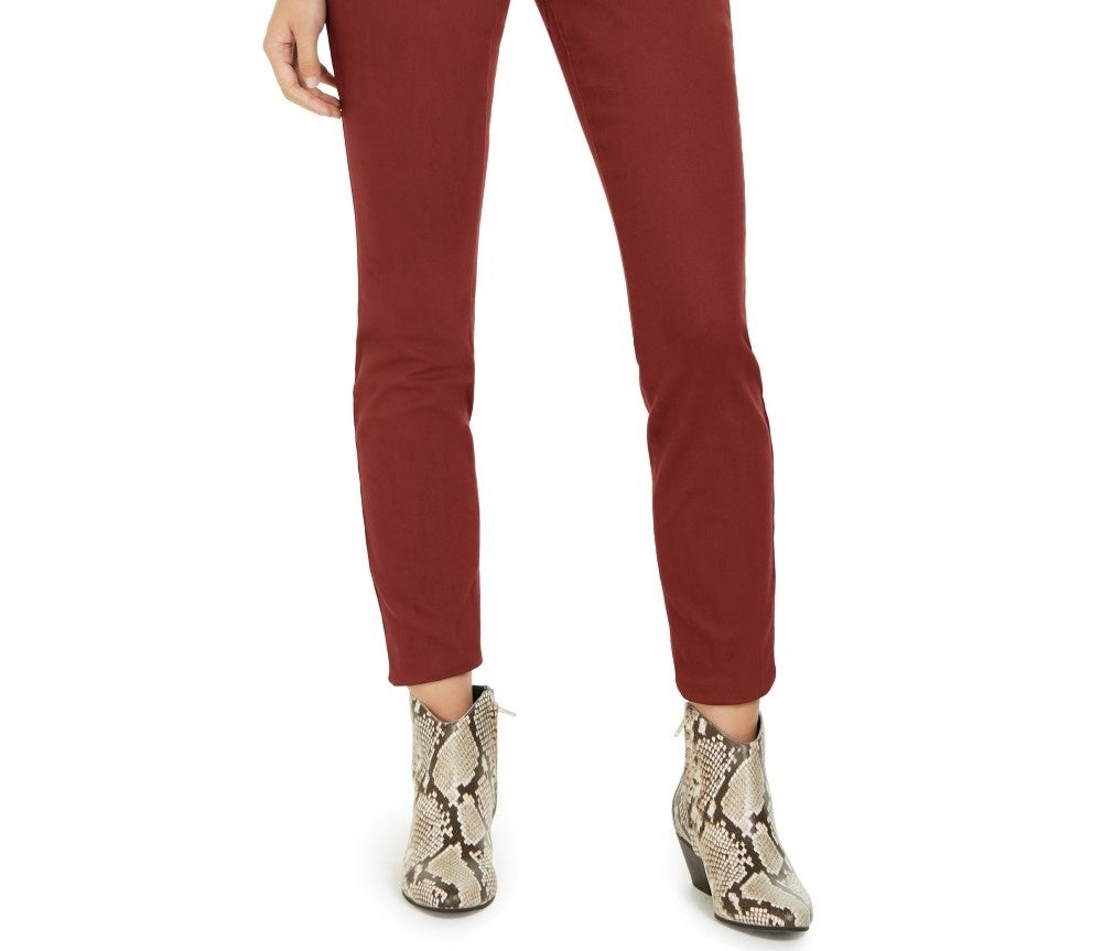 Calça jeans skinny feminina Incessentials Curvy-Fit da INC International Concepts, vermelha, tamanho 4