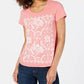 Camiseta feminina gráfica Style &amp; Co, laranja, tamanho médio