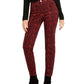 Calça jeans skinny curvilínea com estampa de cobra da INC International Concepts feminina, vermelha, tamanho 8