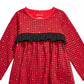 Camiseta infantil de algodão com manga comprida e babados First Impressions, tamanho 24 meses, vermelha