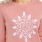Karen Scott Suéter Feminino com Apliques de Flocos de Neve Rosa Tamanho XS