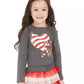 Camiseta infantil feminina Epic Threads Candy Heart cinza escuro tamanho 2T