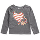Camiseta infantil feminina Epic Threads Candy Heart cinza escuro tamanho 2T