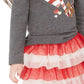 Camiseta infantil feminina Epic Threads Candy Heart cinza escuro tamanho 3T