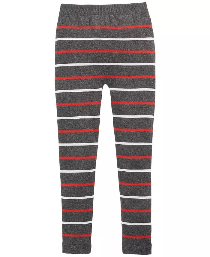 Leggings listradas para meninas grandes da Epic Threads, cinza, tamanho grande