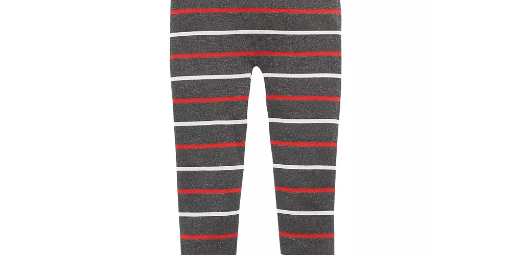 Leggings listradas para meninas grandes da Epic Threads, cinza, tamanho grande