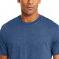 Camiseta masculina Alfani com gola redonda, azul, tamanho médio