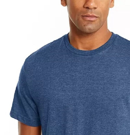 Camiseta masculina Alfani com gola redonda, azul escuro, tamanho pequeno