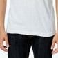 Camiseta masculina Alfani com gola redonda, branca, tamanho pequeno