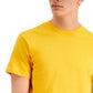 Camiseta masculina Alfani com gola redonda, amarela, tamanho pequeno