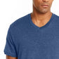 Camiseta masculina Alfani com decote em V azul escuro tamanho pequeno