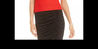 Blusa regata feminina Bar III com decote redondo, vermelha, tamanho médio