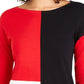 Top Alfani Feminino com Ombros Caídos e Bloqueado, Vermelho, Tamanho Pequeno P/M