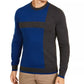 Suéter Alfani Masculino Merino Blend Blocked Crewneck Cinza Tamanho XX-G