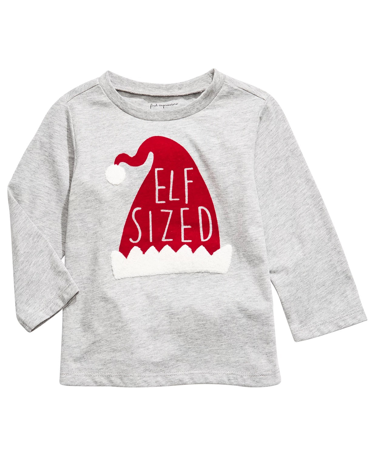 Camiseta infantil First Impressions Baby Boy Elf, cinza, tamanho 12 meses